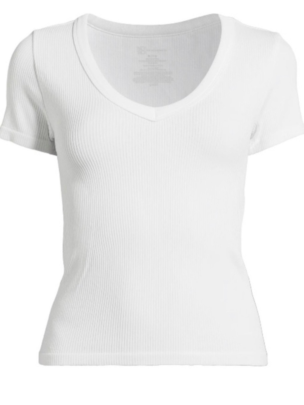No Boundaries Juniors Seamless Ribbed V-Neck Short Sleeve Layering Tee New With - Picture 1 of 2